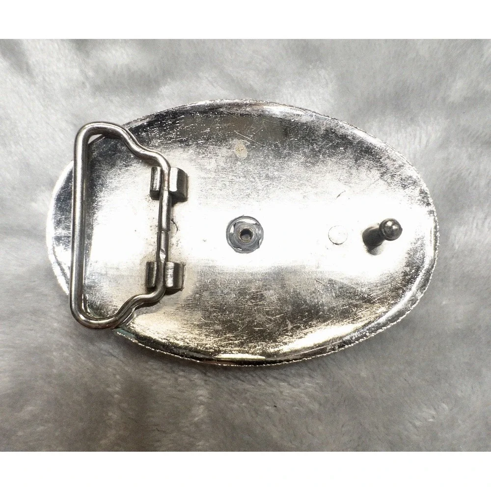 Silver And Bronze Western Rodeo Bull Riding Belt Buckle 3
